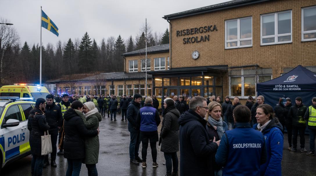 Fagersta kommun planerar krisstöd efter skoldåd där en person dödades