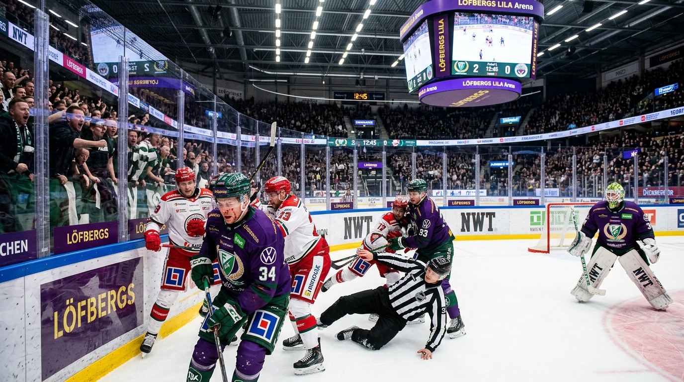 Färjestad en seger från semifinal efter 2–0 mot Rögle