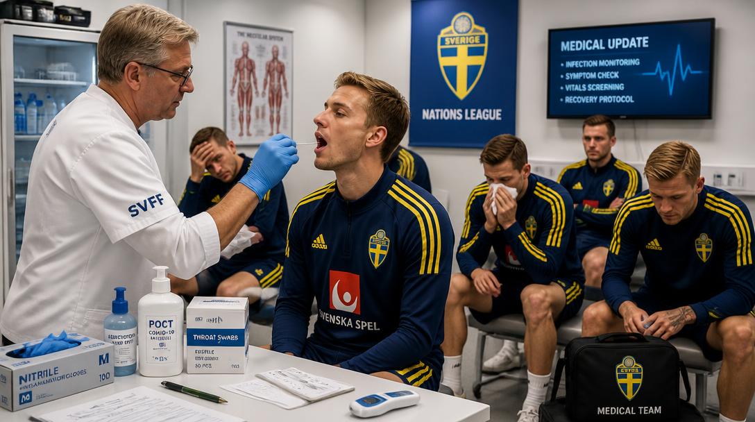 Fem landslagsspelare sjuka inför Nations League-matchen mot Bosnien
