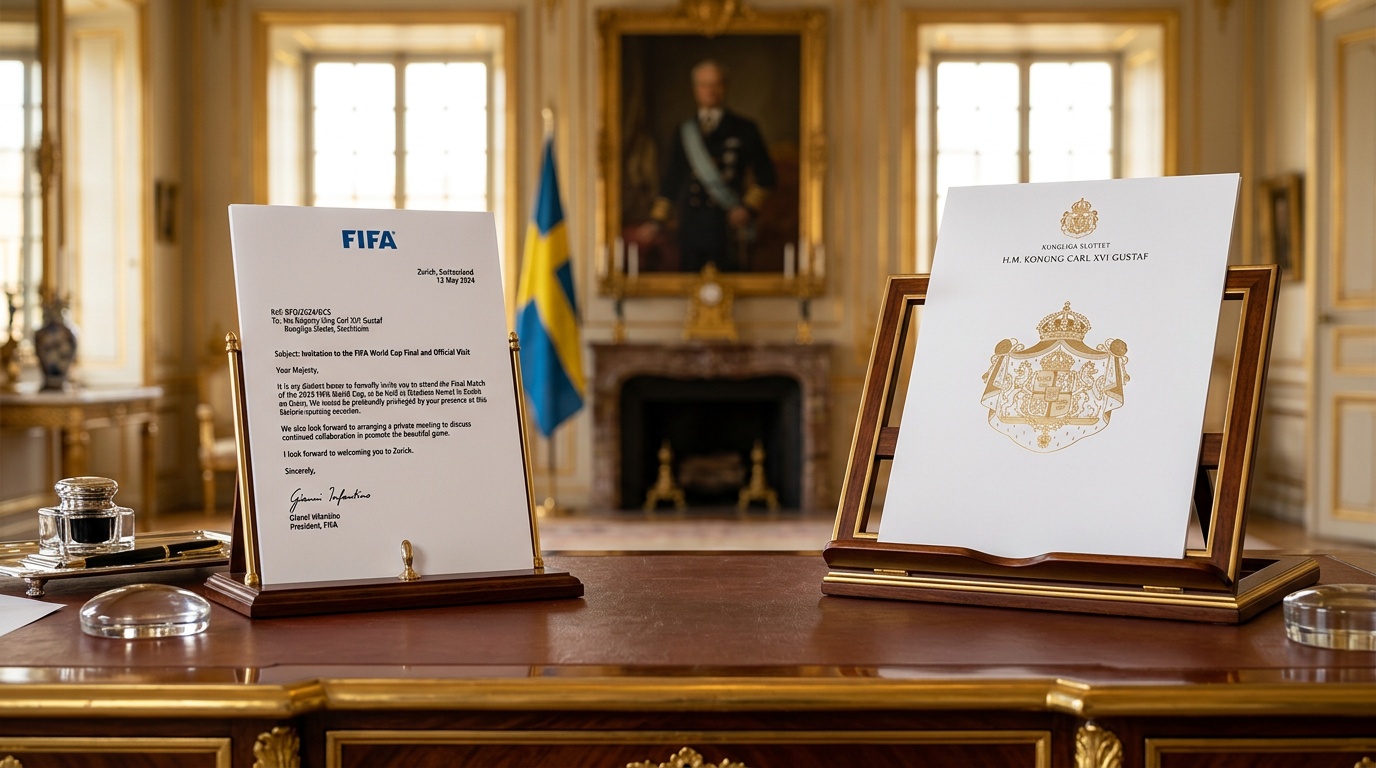 Fifa bjuder in kung Carl XVI Gustaf till fotbolls-VM, men hovet tackar nej