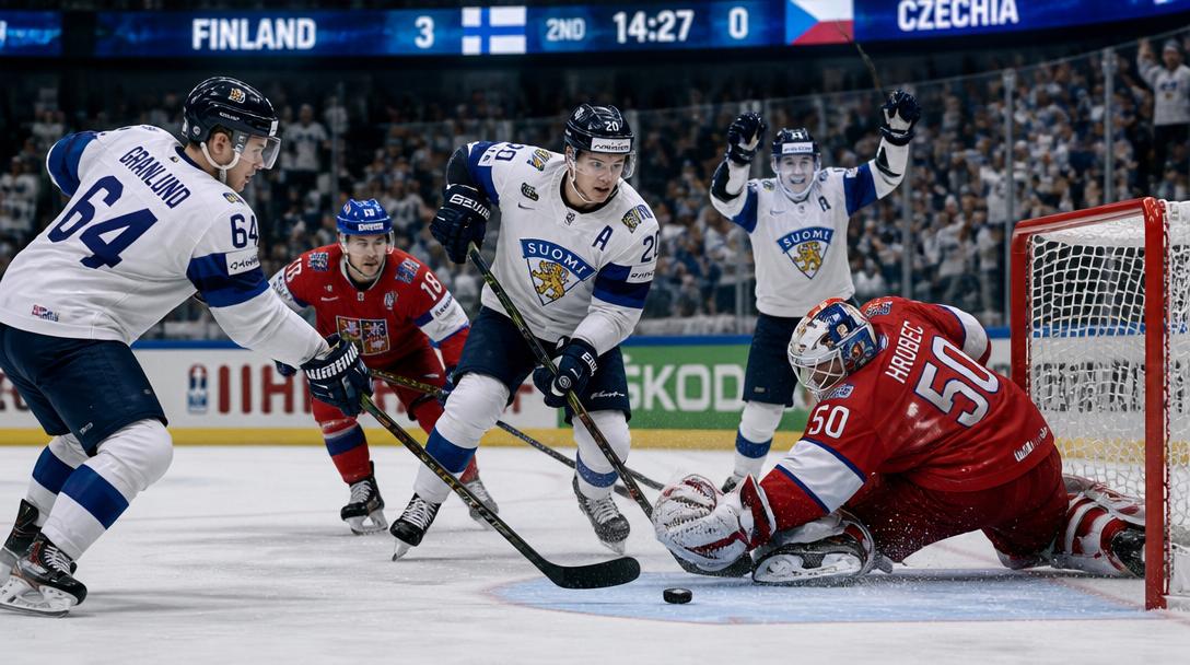 Finland till VM-semifinal efter 4–1 mot Tjeckien