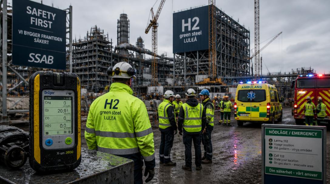 Flera arbetare sjukhusvårdades efter gaslarm på SSAB i Luleå