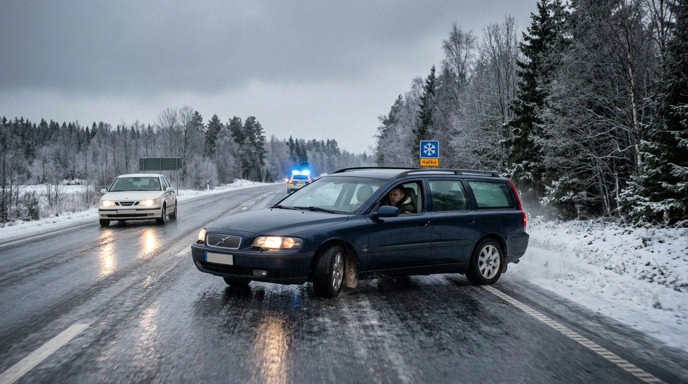 Flera skadade i två olyckor utanför Söderhamn under påskafton