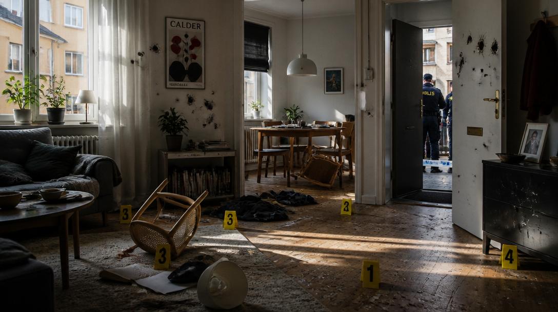 Flera skott mot lägenhetsdörr i Upplands Väsby, ingen skadad