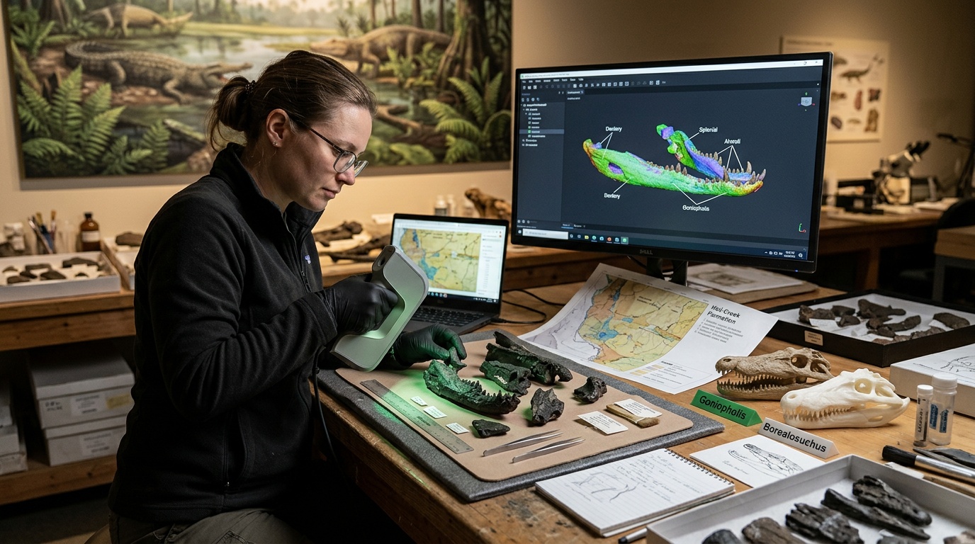 Fossila krokodilkäkar från Skåne ska rekonstruera Juras ekosystem