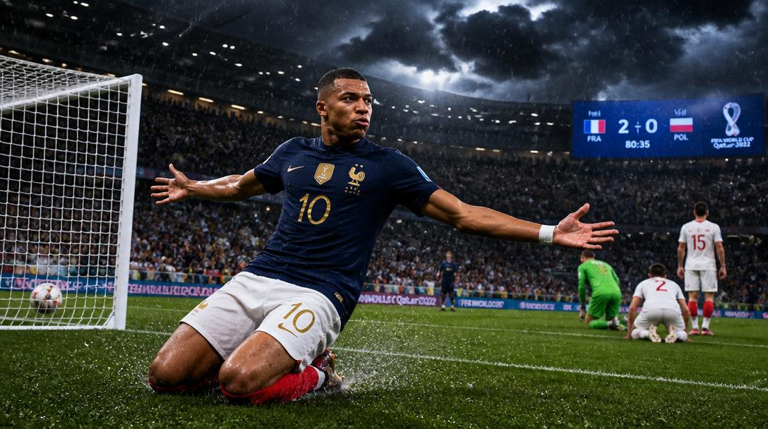 Frankrike krossar Irak med 3–0, Mbappé jagar Messis VM-rekord