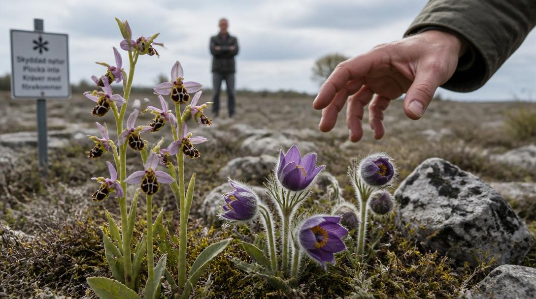 Fridlysta blommor stjäls på Öland, polisanmälningar har ökat
