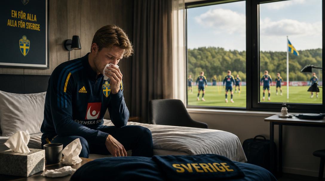 Gabriel Gudmundsson missar träning inför VM-premiären