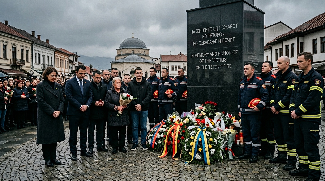 Göteborgare hyllas i Kočani ett år efter nattklubbsbranden som dödade 63