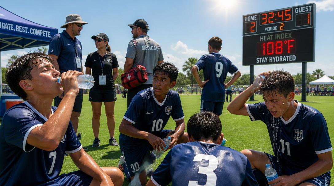 Gothia Cup inför obligatoriska vattenpauser under värmeböljan