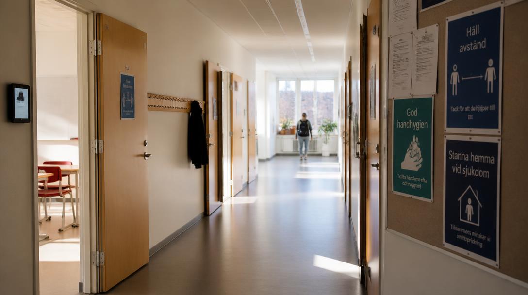Gymnasieelev på Schillerska smittad av mässling, koppling till Urkult