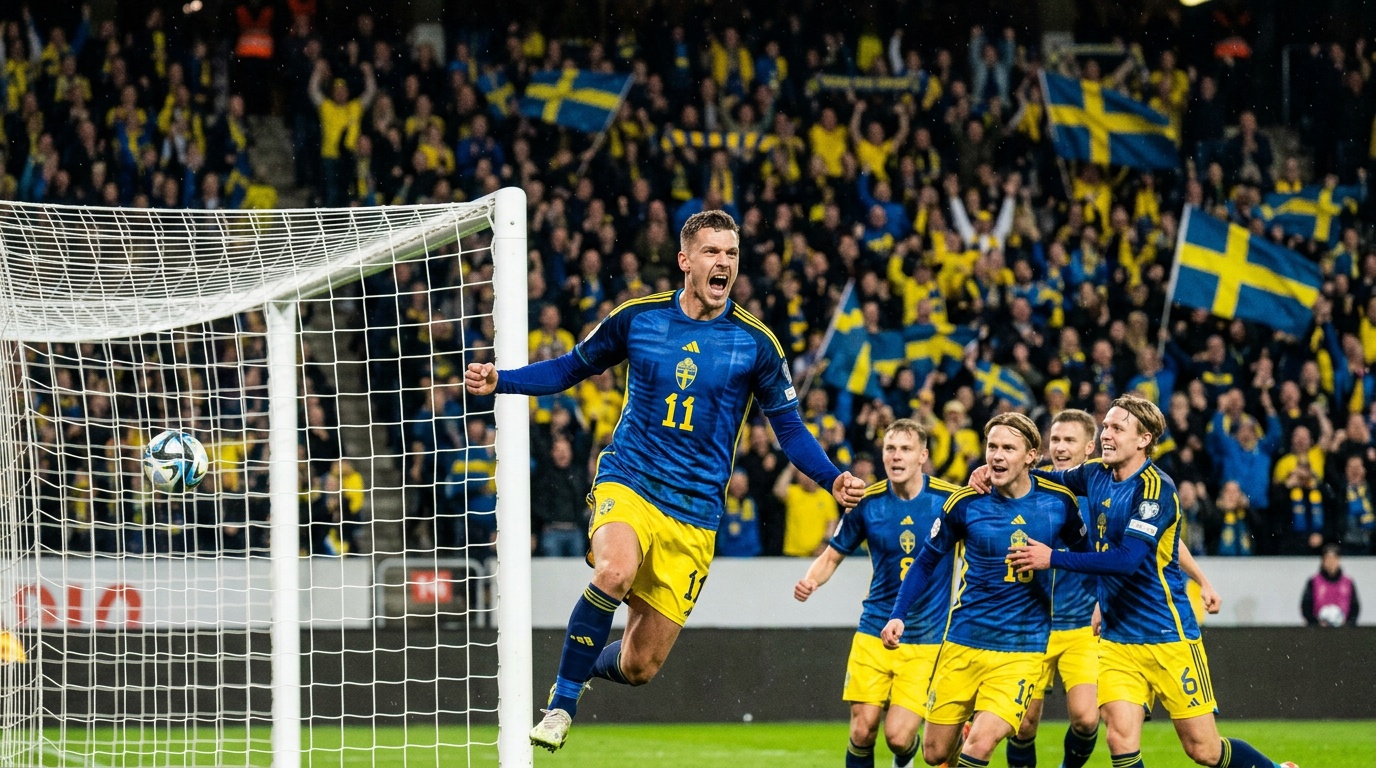Gyökeres avgjorde i 88:e minuten, Sverige klart för VM 2026