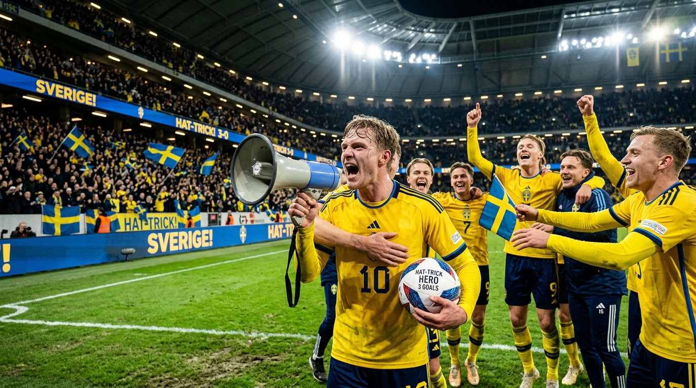 Gyökeres hattrick skickar Sverige till VM-final, sedan tog han megafonen