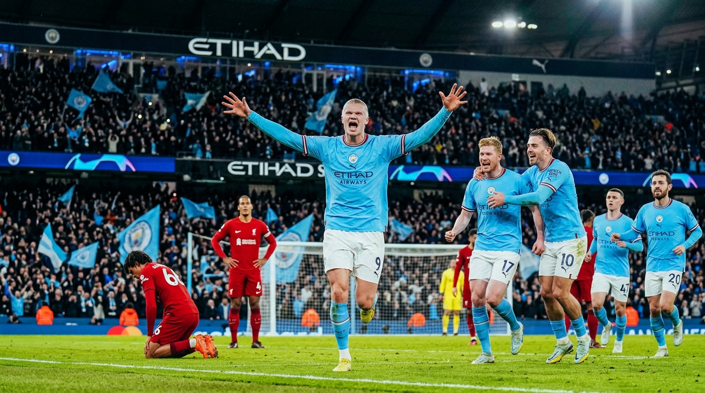 Haaland gjorde hattrick på 57 minuter när City krossade Liverpool i FA-cupen