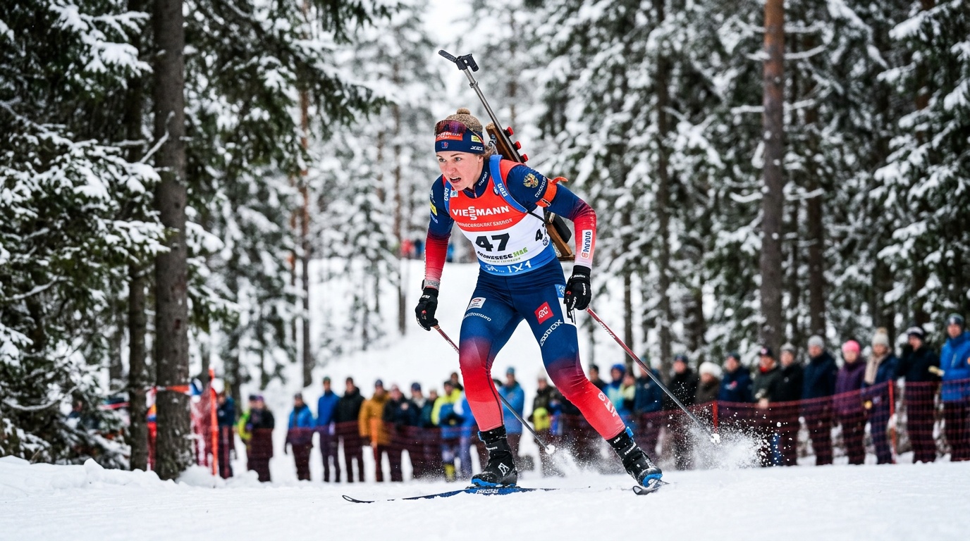 Hanna Öberg tog SM-guld i masstarten, 10,8 sekunder före systern Elvira