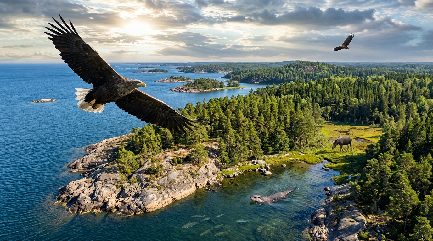 Havsörnen lämnar rödlistan för första gången, men älgen och sillen kliver in