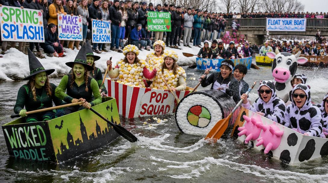 Häxor, pingviner och sushi rände nedför Fyrisån på valborg