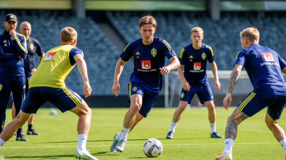 Hela truppen tränar inför VM-sextondelen mot Frankrike
