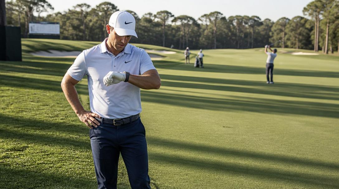 Higgo missade starttiden i PGA Championship – räddades av femminutersregel