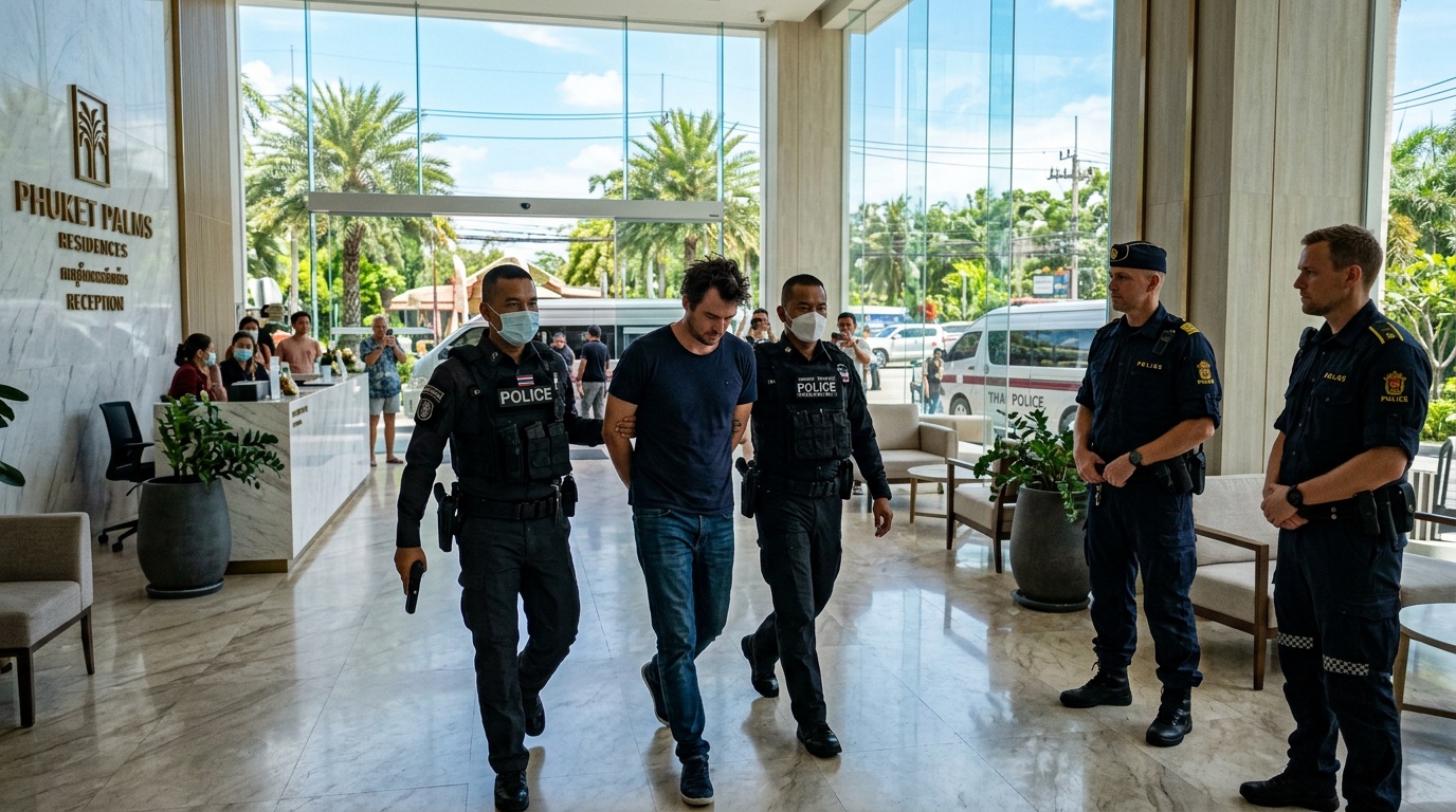 Interpol-efterlyst svensk med gängkopplingar gripen i lyxlägenhet i Phuket