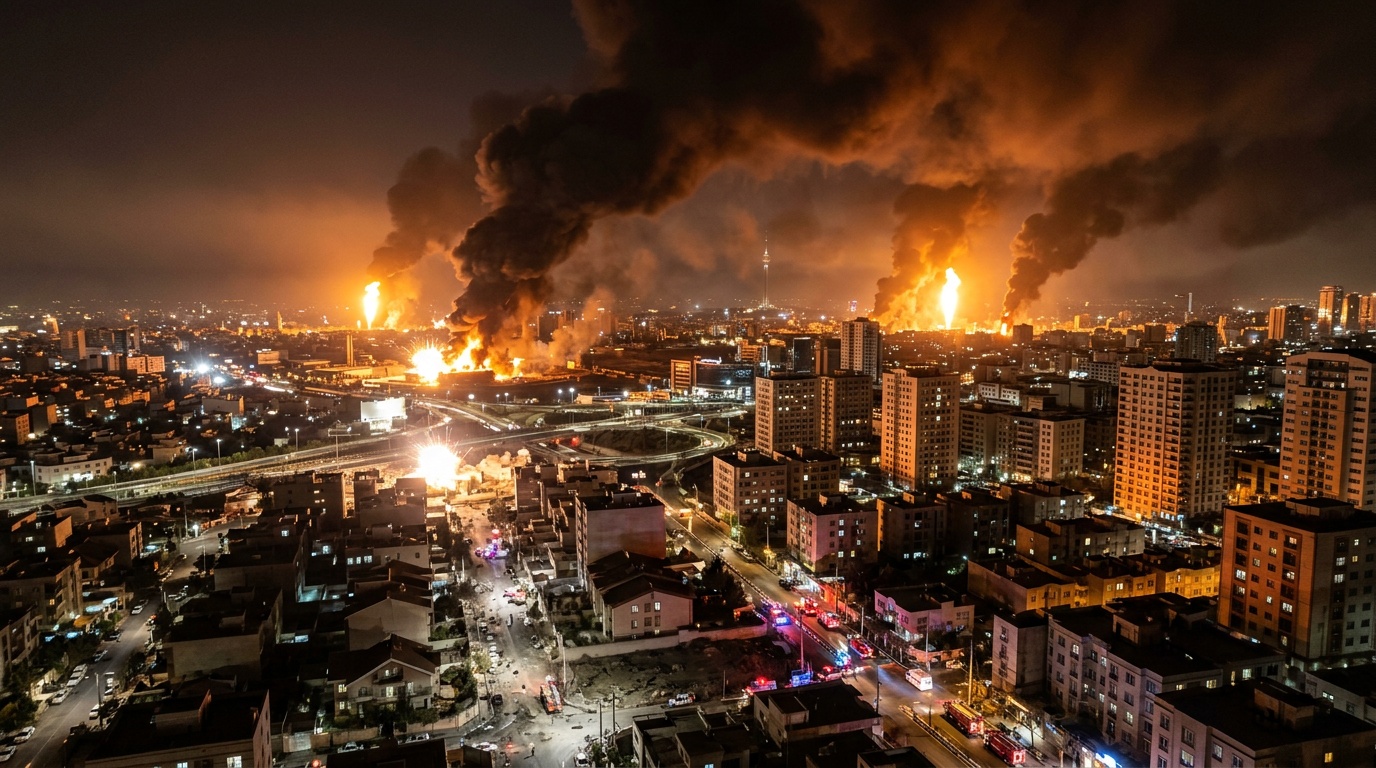 Israel attackerar Teherans oljeanläggningar för första gången, minst fyra döda