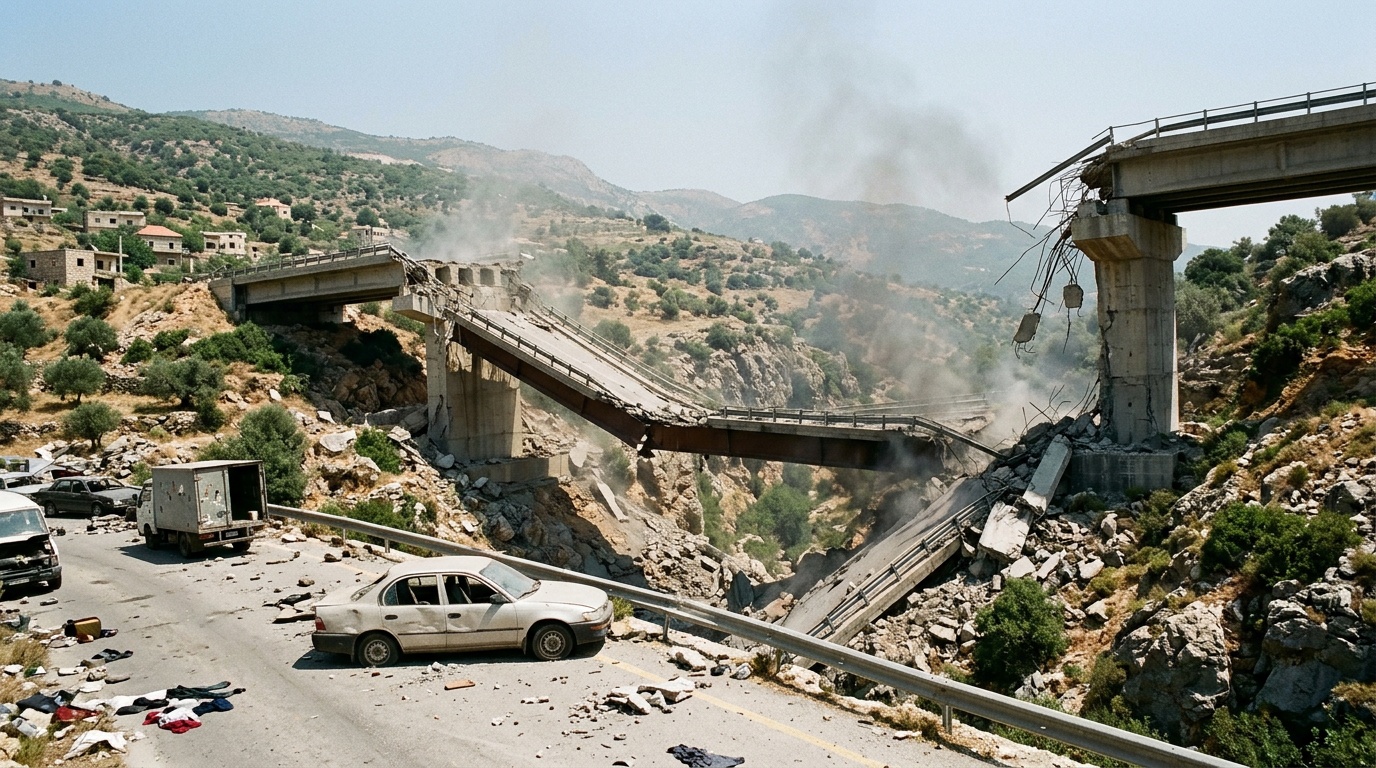 Israels försvarsminister hotar Libanon med "stigande pris" efter broattack