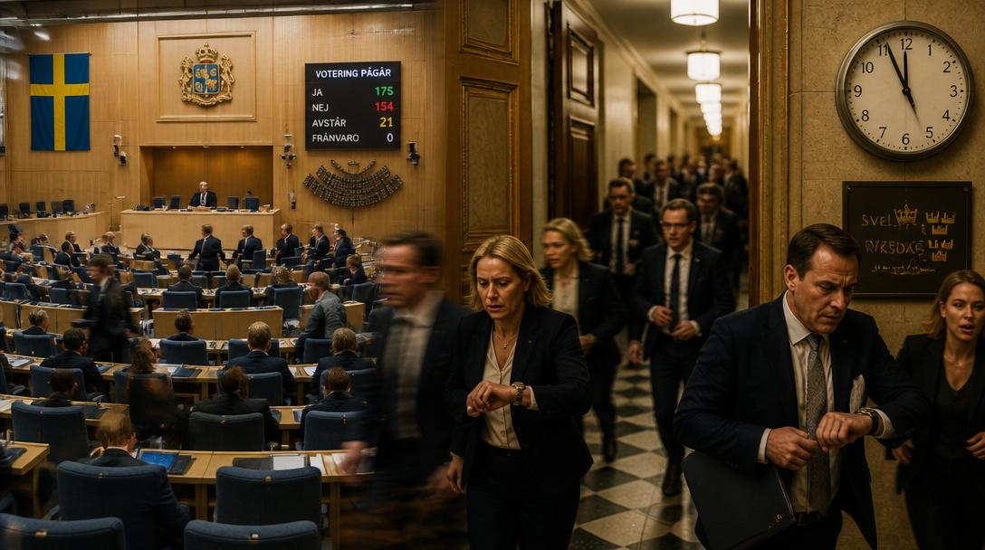 KD-politikern fastnade i tågkaos inför riksdagsomröstning