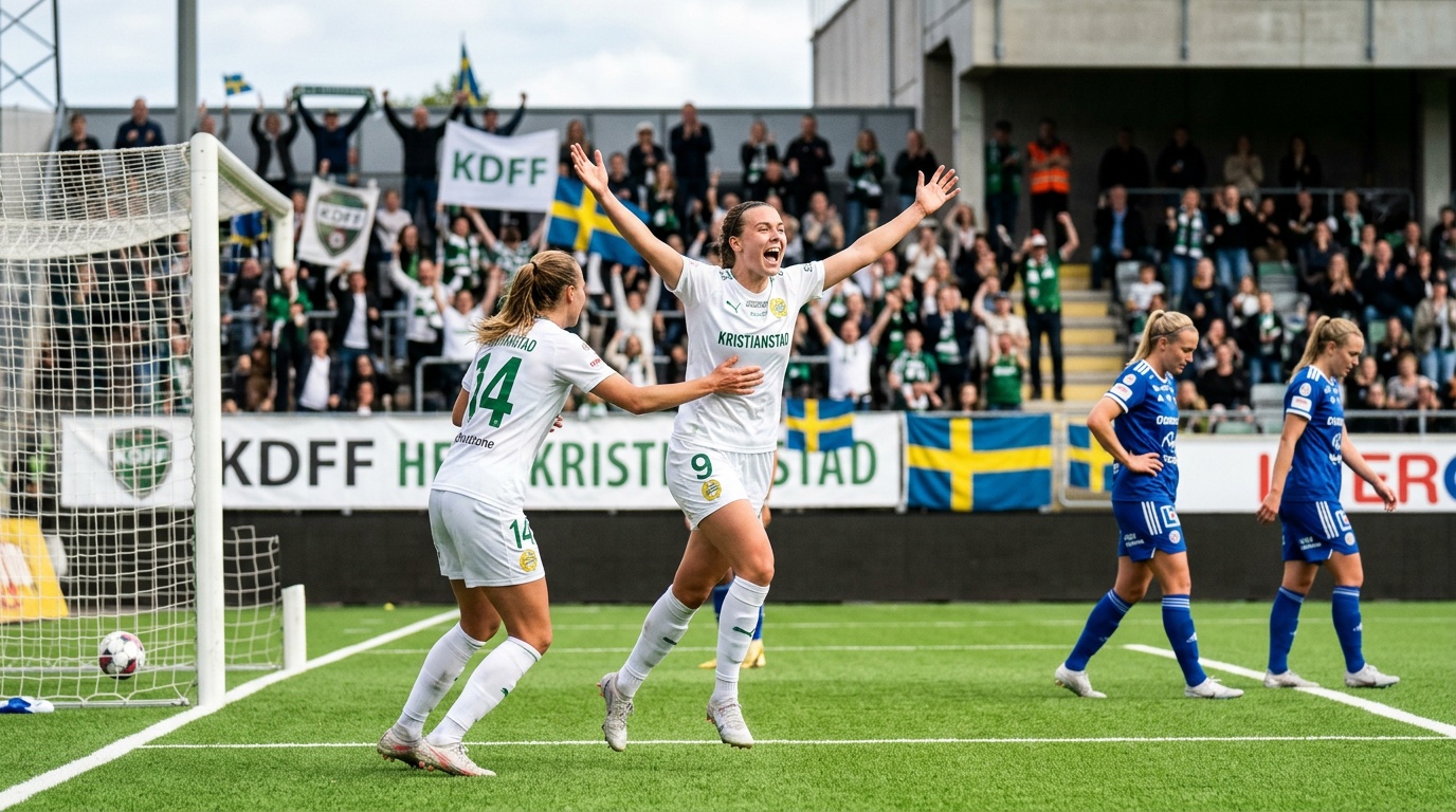 Kristianstad krossar Djurgården med 4–1, Linda Lif Boama tvåmålsskytt