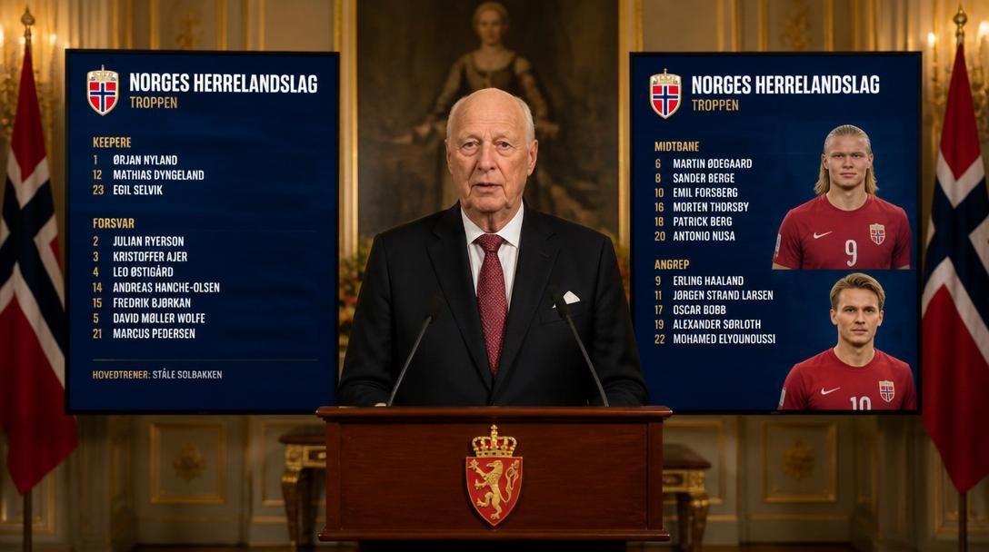 Kung Harald stal showen när Norges VM-trupp presenterades