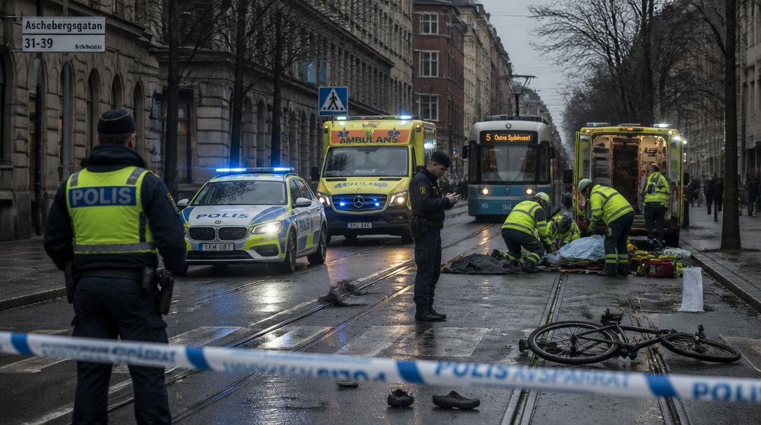 Kvinna dog efter att ha blivit påkörd av spårvagn i Göteborg