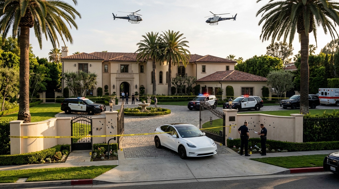 Kvinna sköt tio skott mot Rihannas hem i Beverly Hills, en gripen