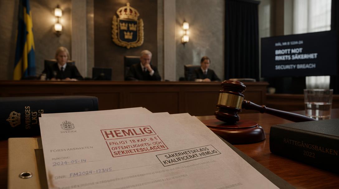 Landerholms försvar: inga hemligheter röjdes när han glömde handlingar på kursgård