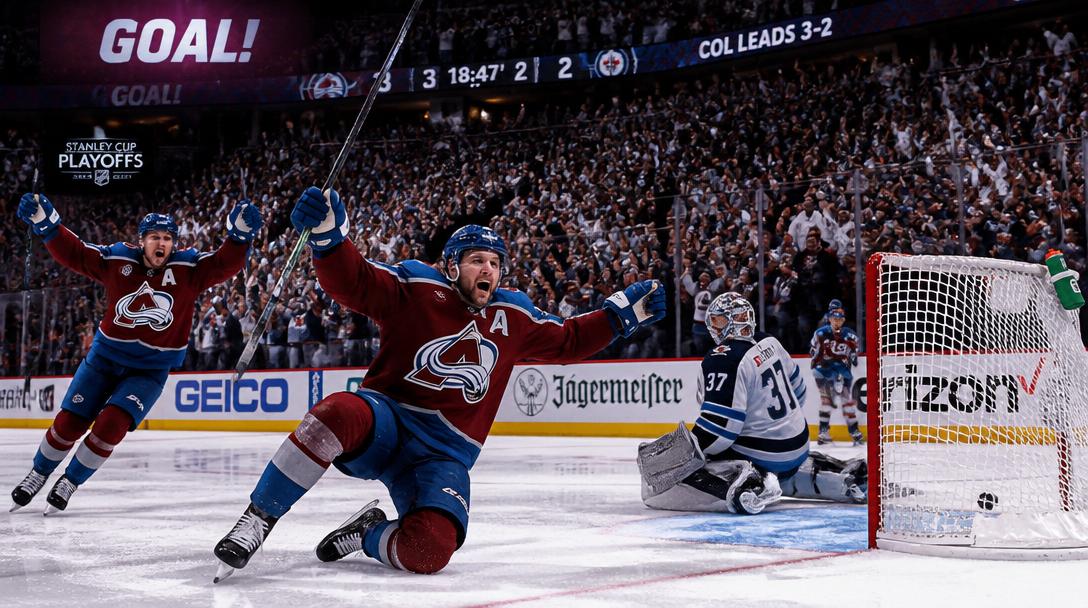 Landeskog målgörare när Colorado vann sjätte raka slutspelsmatch