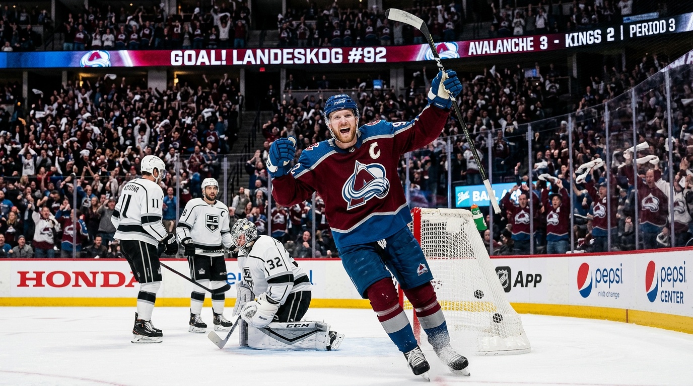 Landeskog nätade igen när Colorado tog tredje raka mot Los Angeles