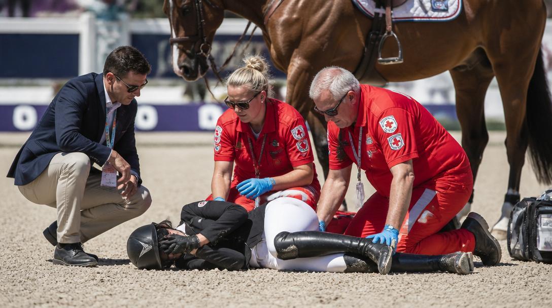 Landslagsryttare förd till sjukhus efter fall på Falsterbo Horse Show