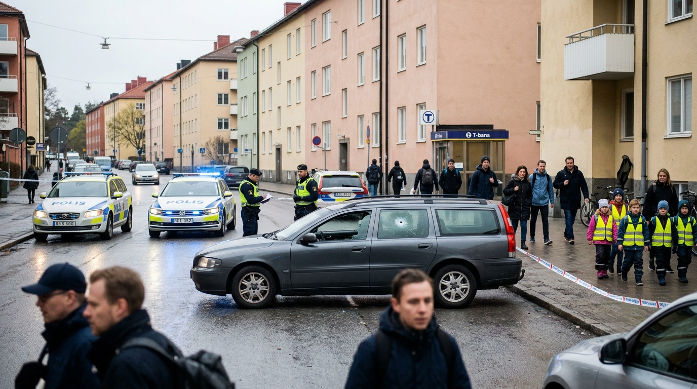 Lärare i 25-årsåldern mördad i Södertälje, barn bevittnade skjutningen