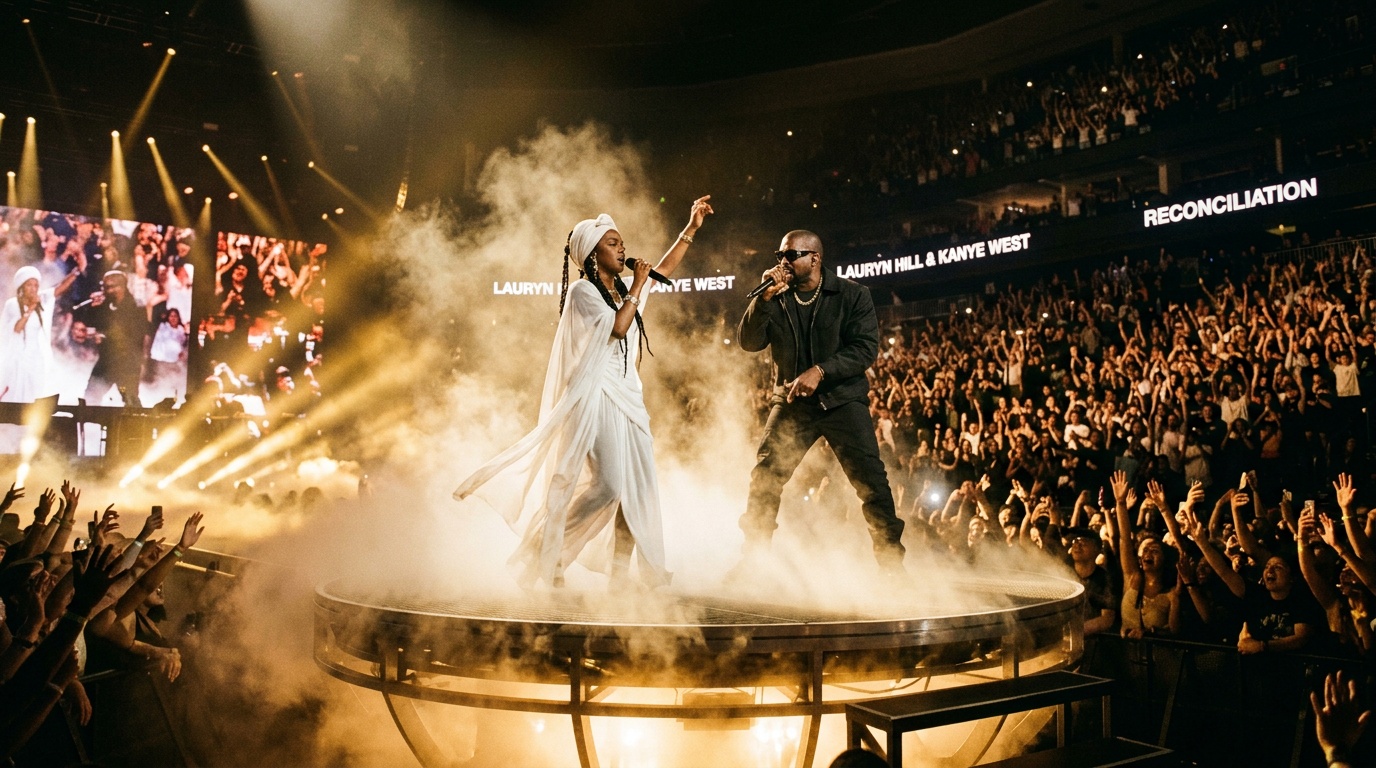 Lauryn Hill gästade Kanye West på scen för första gången i karriären