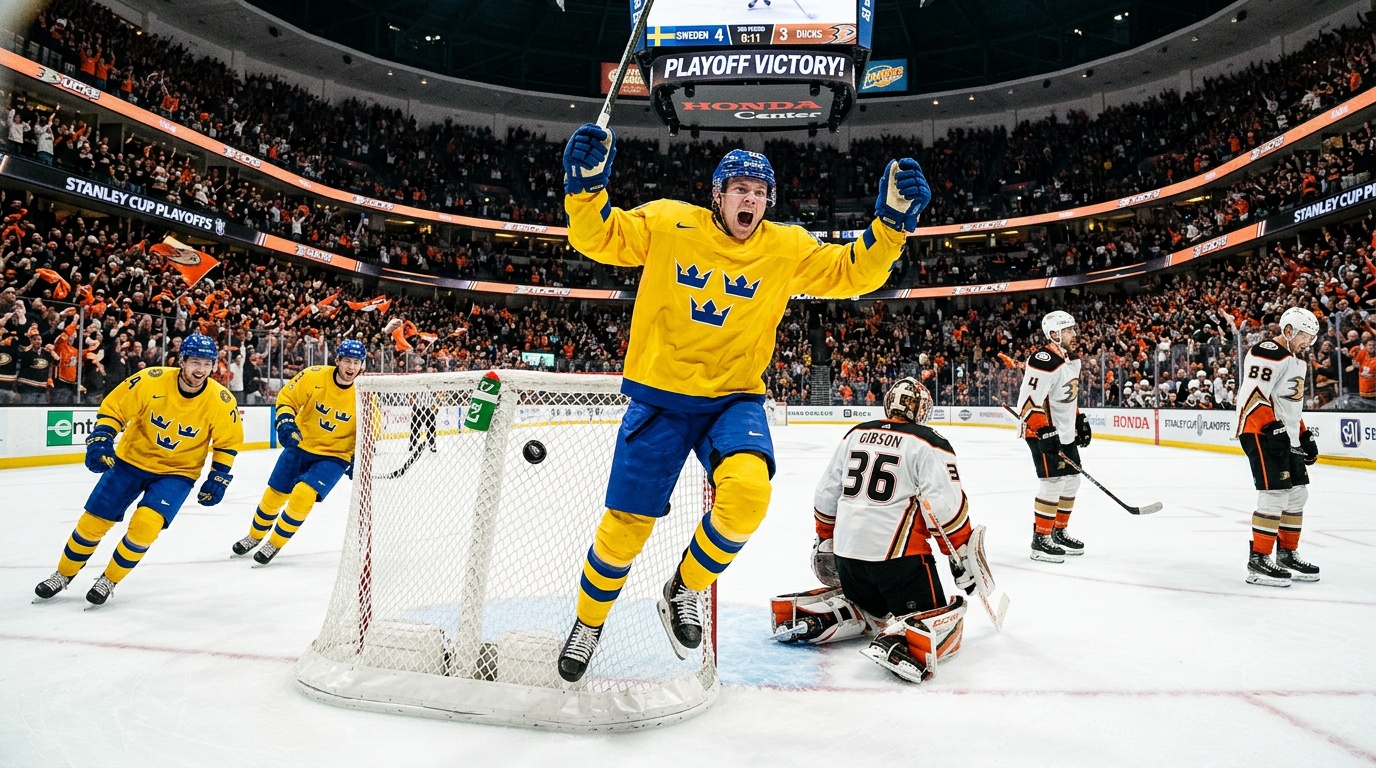 Leo Carlsson med mål och assist i Anaheims NHL-seger: "En pojkdröm förverkligad"