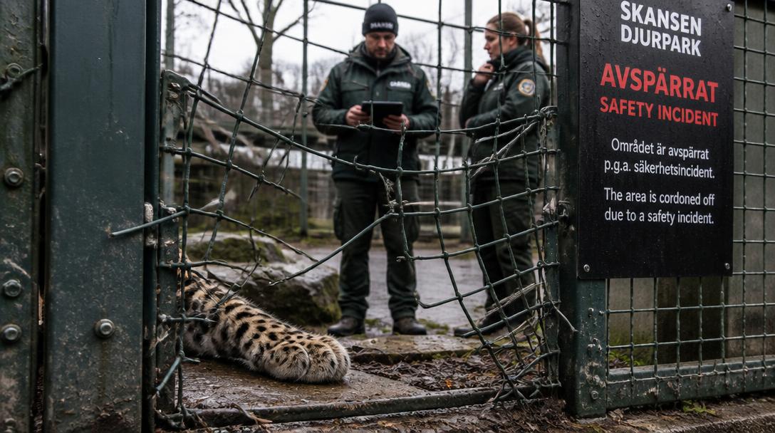Leopard avlivades på Nordens Ark efter attack från eget ungar