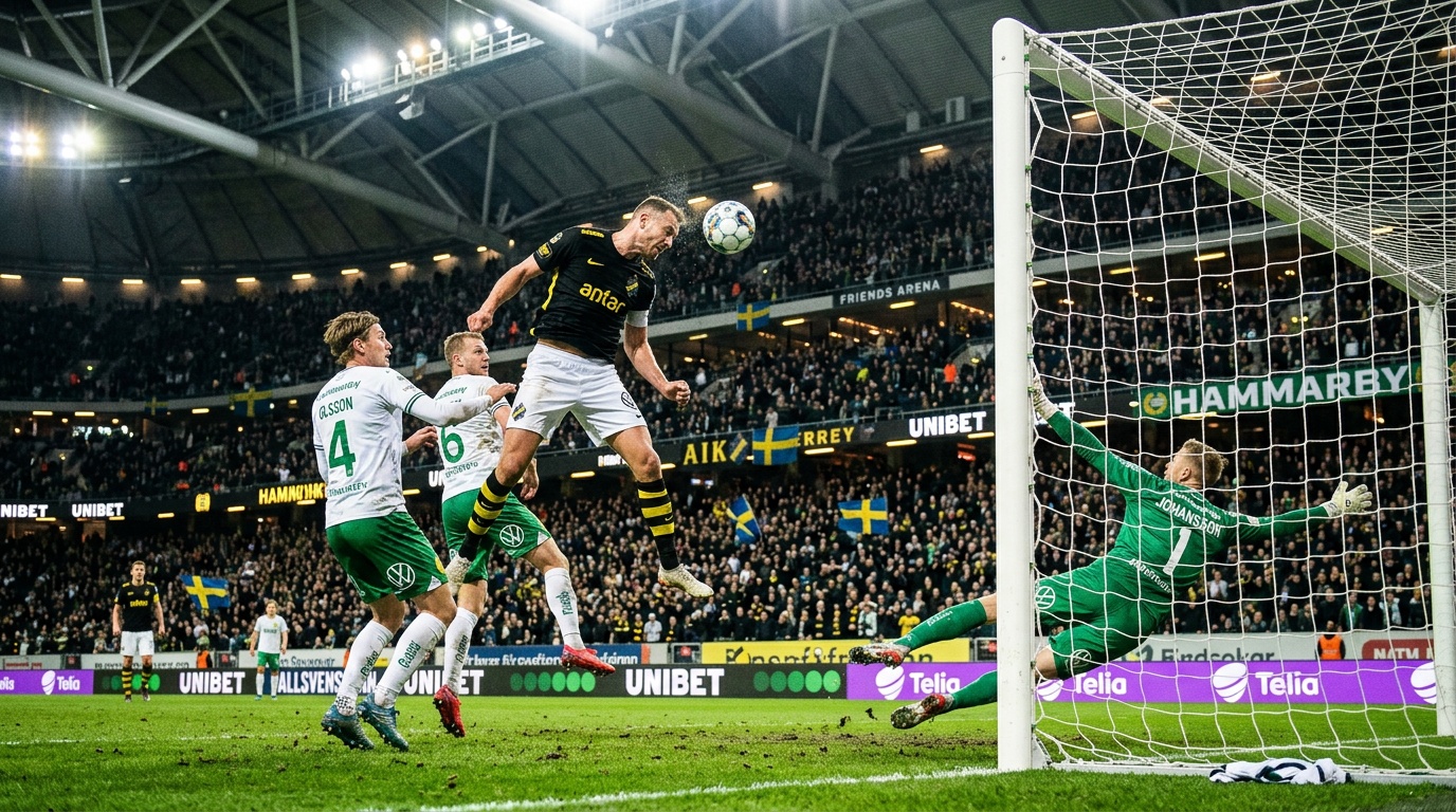 Lien räddade Djurgården med nickмål i 85:e minuten – 3–2 mot Kalmar