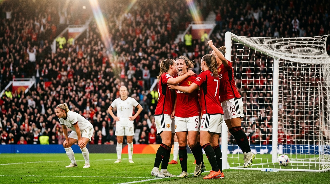 Lundkvist gjorde sitt första CL-mål, men United föll mot Bayern med 2–3