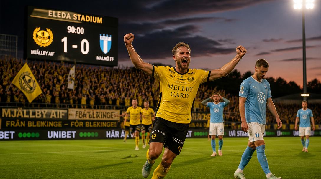 Malmö FF förlorade mot Mjällby trots tre stolpträffar