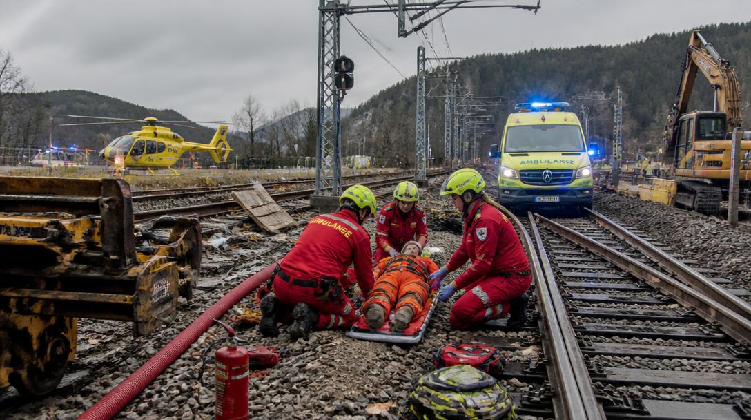 Man allvarligt skadad vid järnväg i Sunne – helikopter till sjukhus