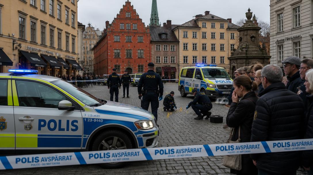 Man gripen på Stortorget i Karlshamn, misstänkt för olaga hot