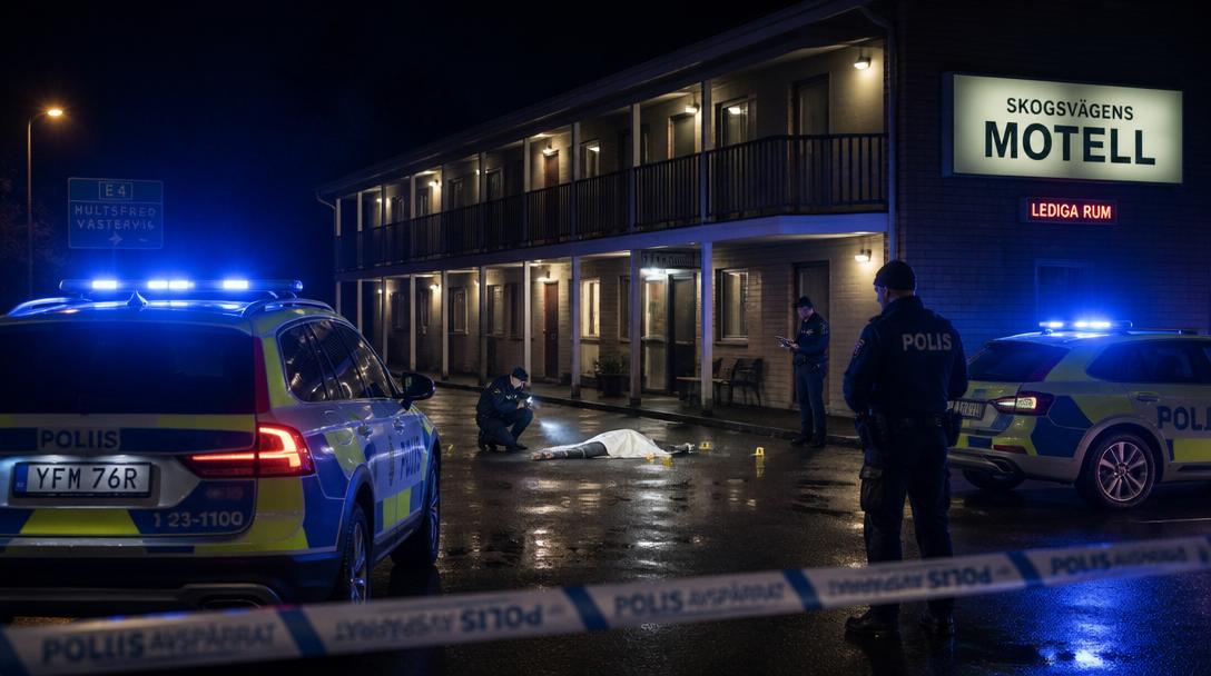 Man hittad död utanför motell i Sigtuna – en anhållen för mord