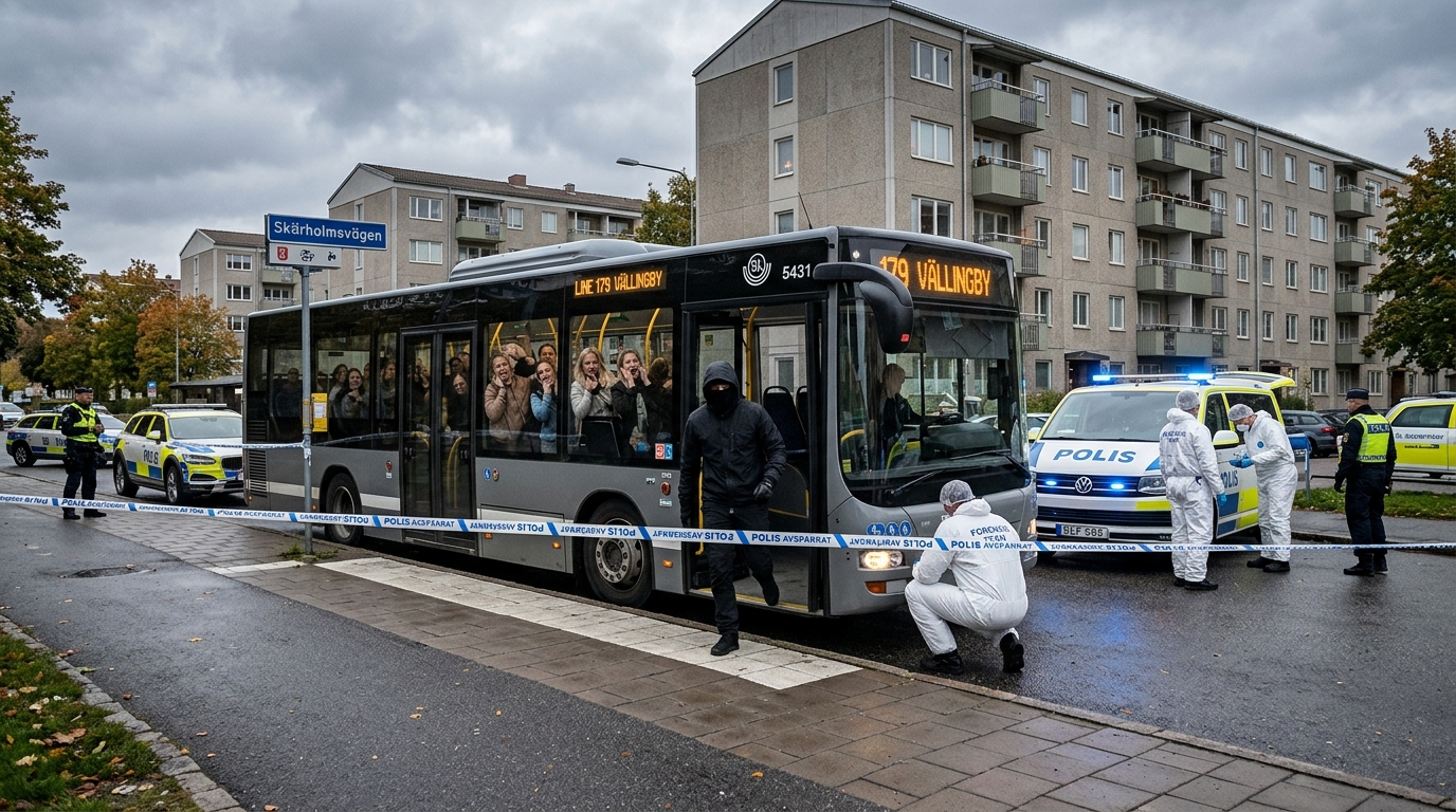Man i 20-årsåldern anhållen för mordet på Ghaith, 18, på SL-buss i Tyresö