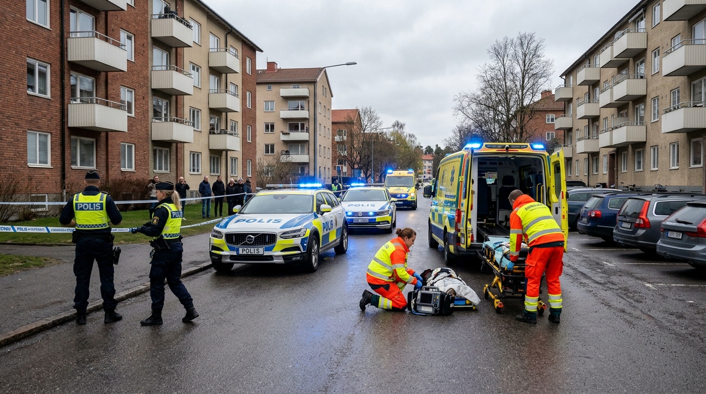 Man i 30-årsåldern hittad skjuten i Alby i Botkyrka