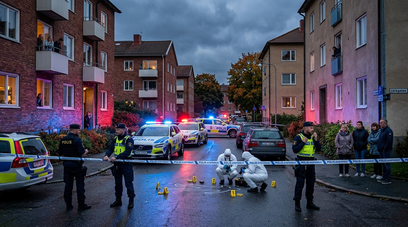 Man skjuten i Fagersjö, södra Stockholm, polisen jagar gärningsman