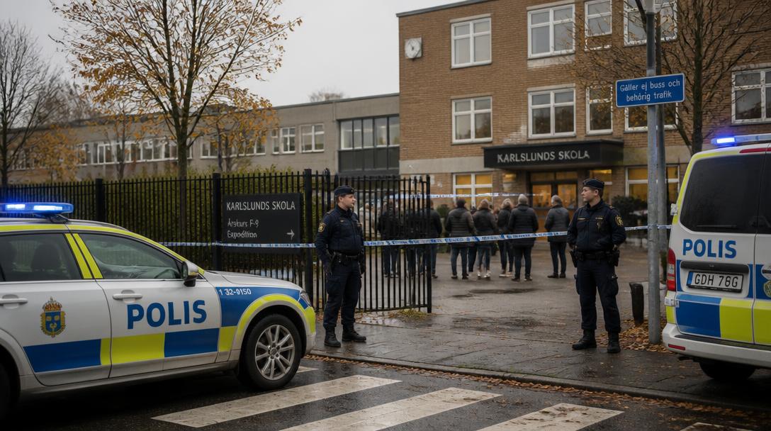 Många skollarm i Sverige efter attacken i Fagersta