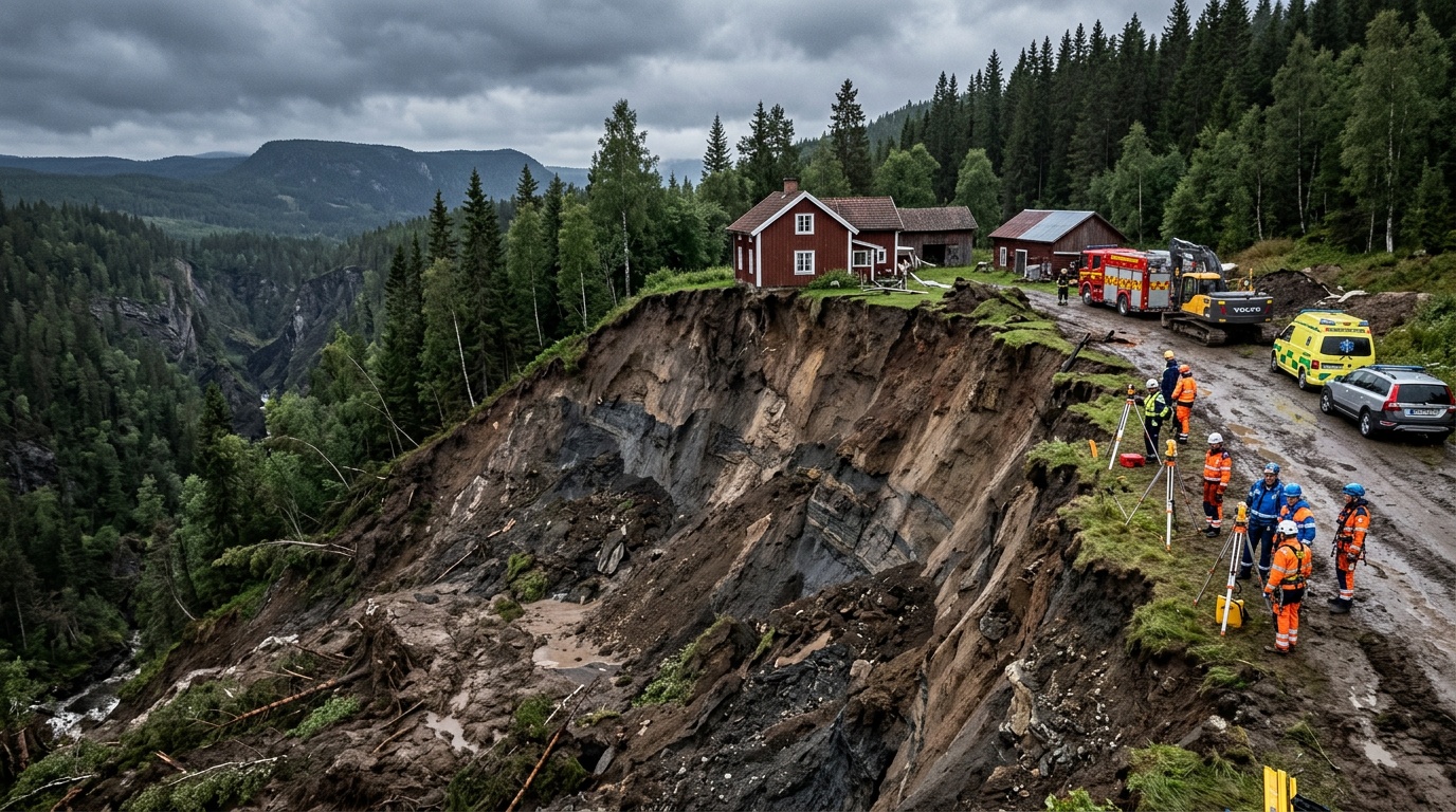 Mänsklig påverkan misstänks bakom skredet på Hisingen, en häst saknas